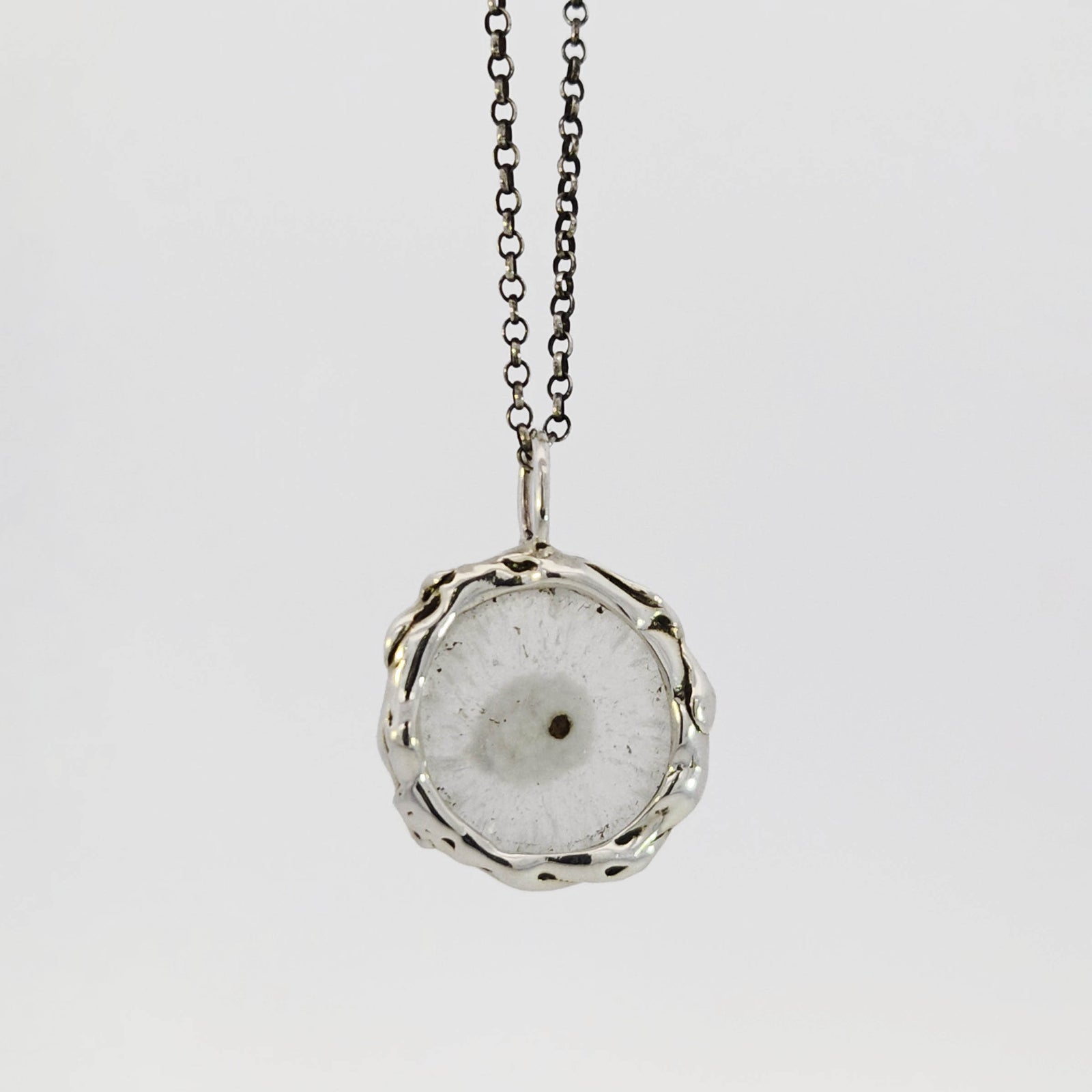 Solar quartz 'eye' pendant