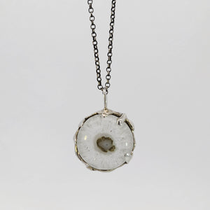 Solar quartz 'eye' pendant