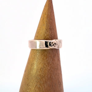 Mini Skull Band, Bronze, Size 7.25
