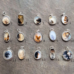 Dendritic agate pendant