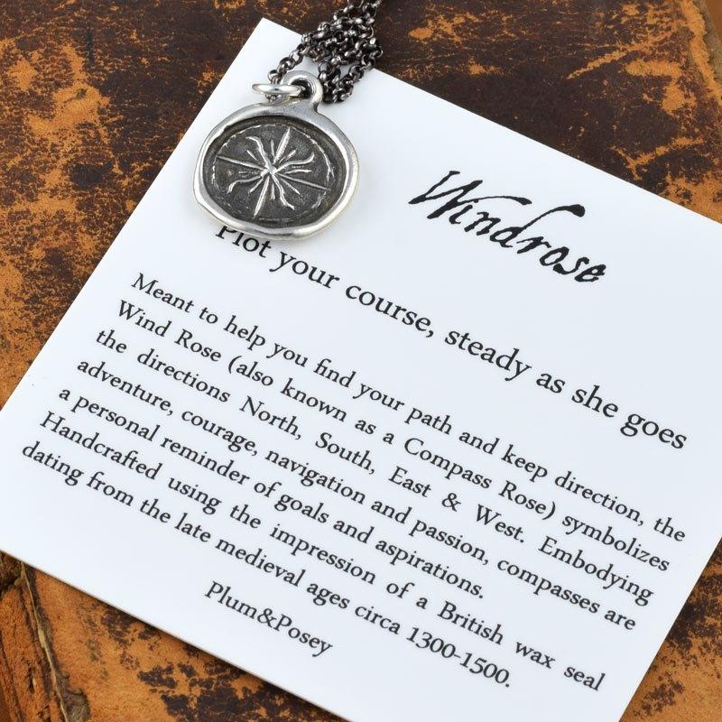 Windrose from Post Medieval Wax Seal Compass Rose