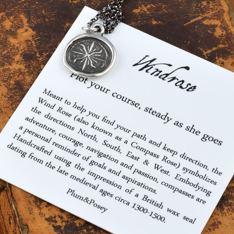 Windrose from Post  Medieval Wax Seal Compass Rose