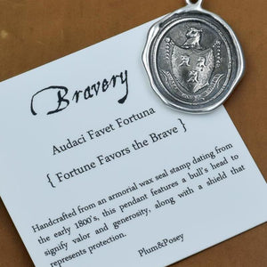 Fortune Favors the Brave - Wax Seal Necklace