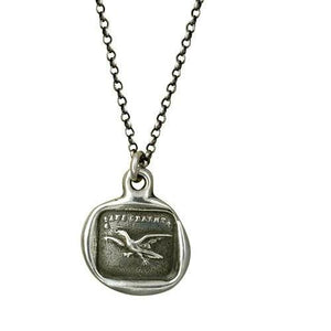 Fearless Eagle Necklace from Antique French Wax Seal