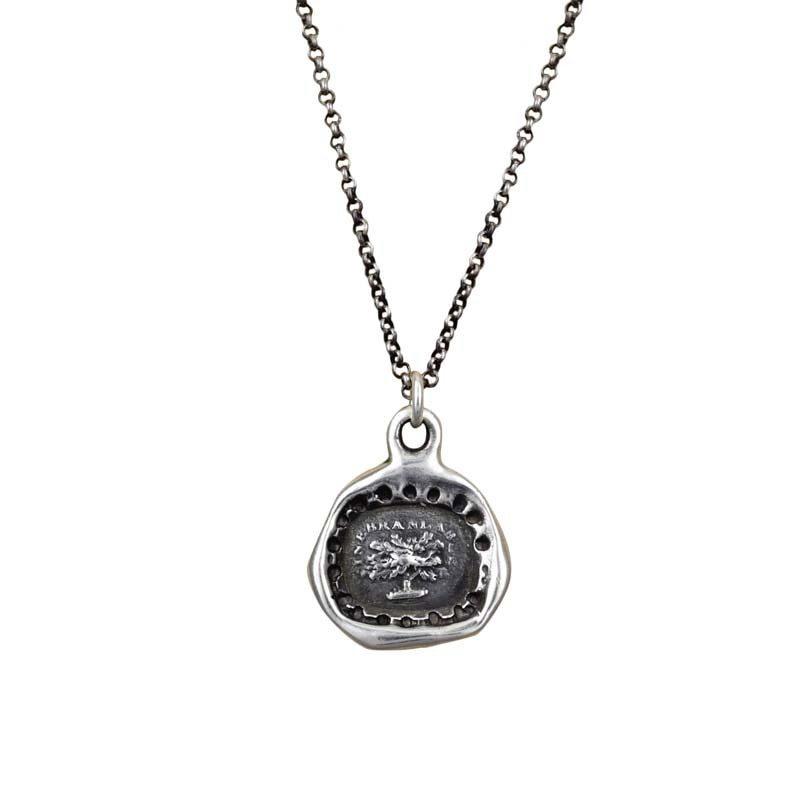 Immovable Oak Tree Wax Seal Necklace