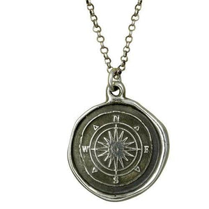 Compass Rose Wax Seal Necklace