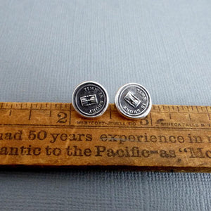 Hourglass Time is Short Stud Wax Seal Earrings