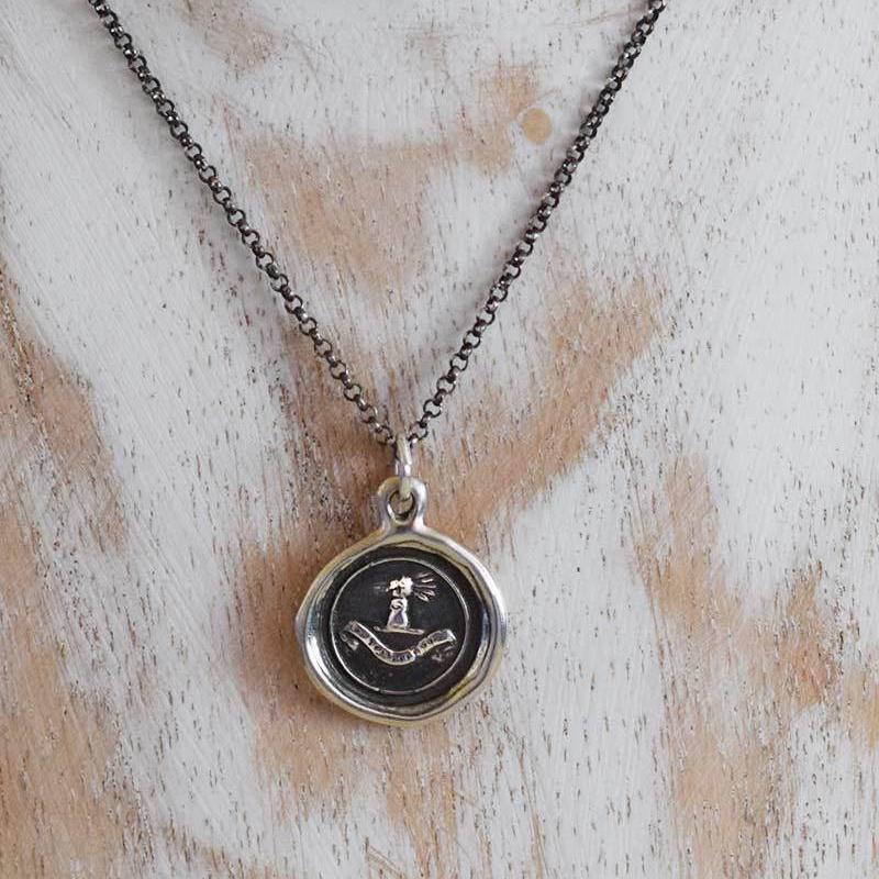 Confidence Wax Seal Necklace - Fist full of wheat - My Harvest Will Arrive