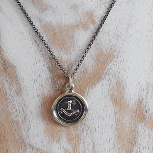 Confidence Wax Seal Necklace - Fist full of wheat - My Harvest Will Arrive