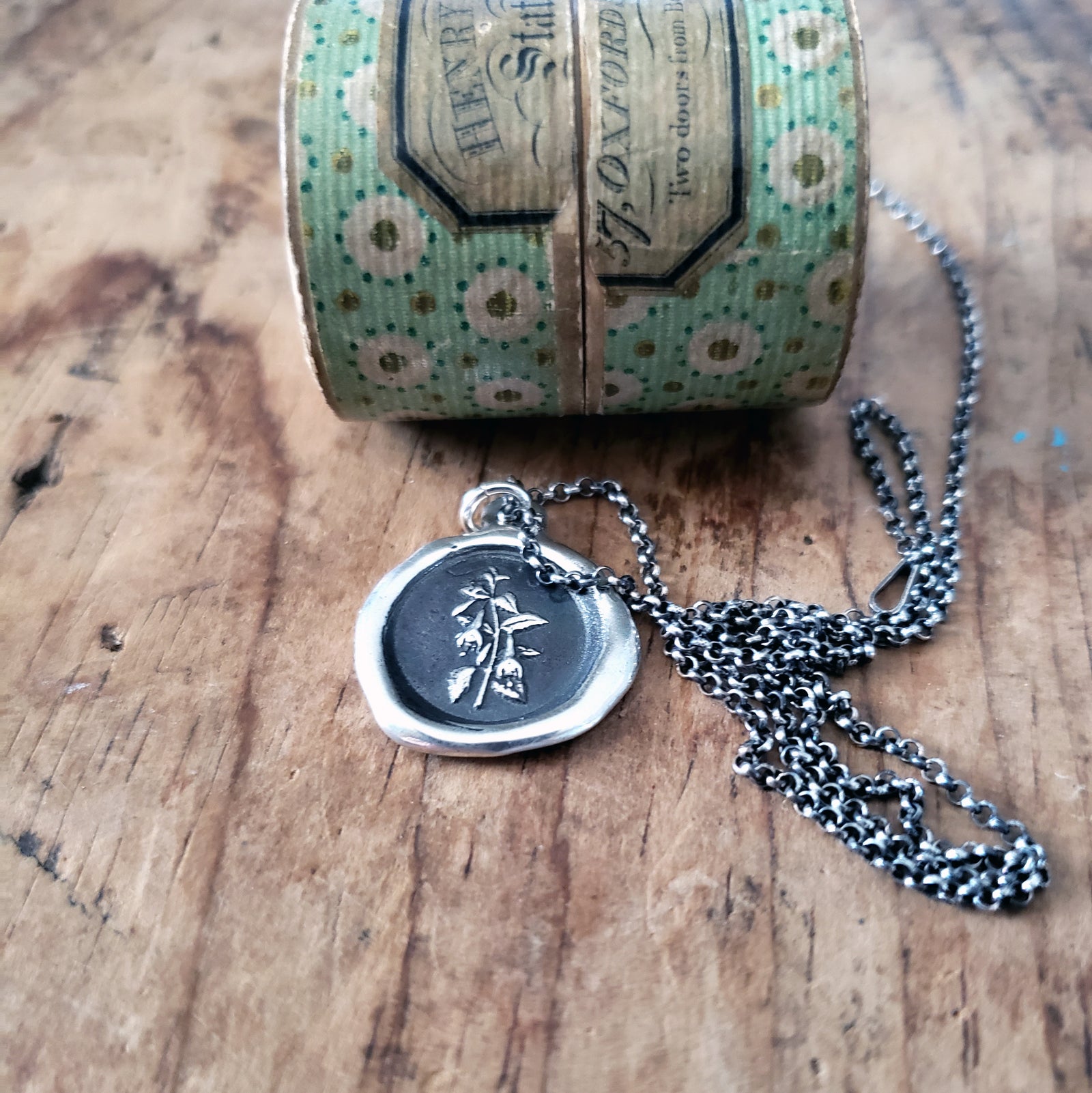 Fuchsia Wax Seal Necklace ~ Refinement