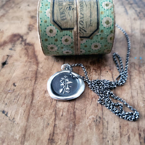 Fuchsia Wax Seal Necklace ~ Refinement