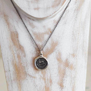 Gryphon Wax Seal Pendant - God is my tower of strength