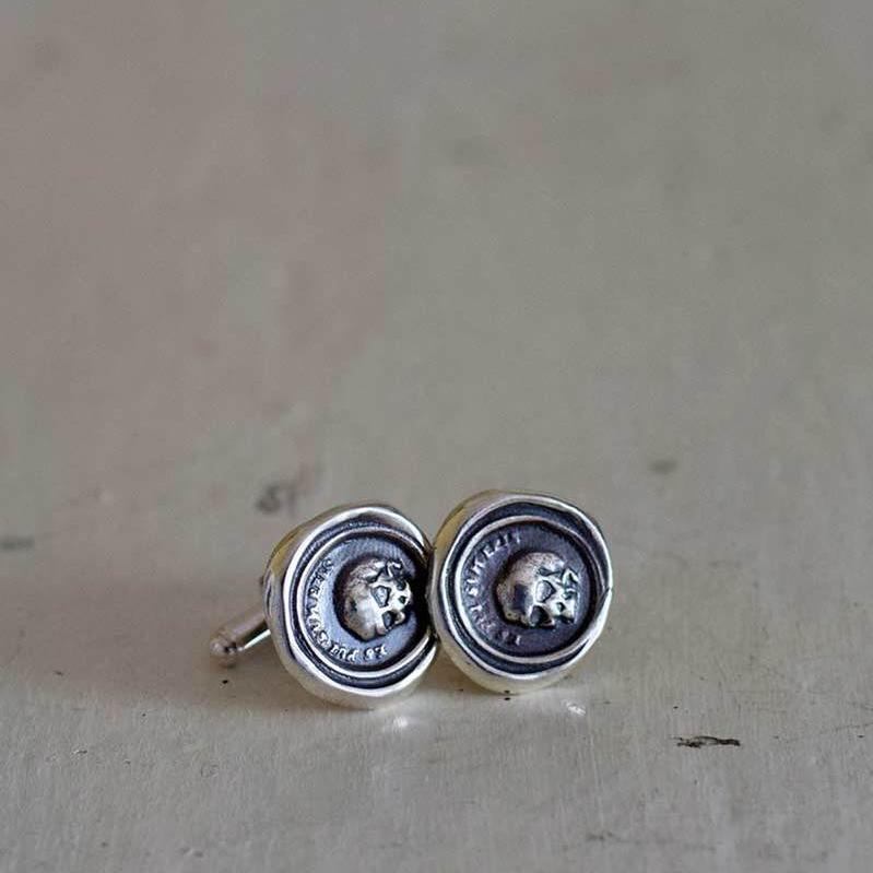 As you are, so once was I' Skull Cufflinks