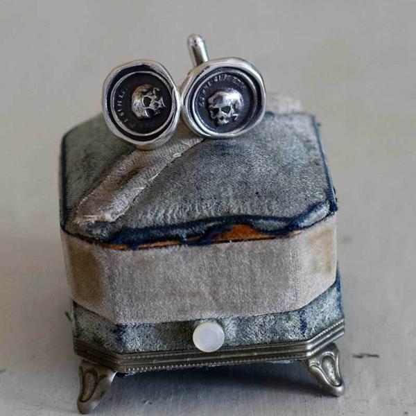 As you are, so once was I' Skull Cufflinks