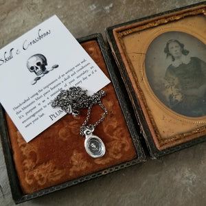 Skull and Crossbones Petite Charm Necklace - Memento Mori