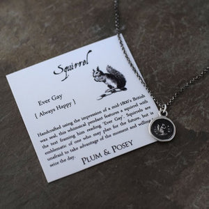 Ever Gay - Squirrel - Victorian Whimsy Wax Seal Necklace