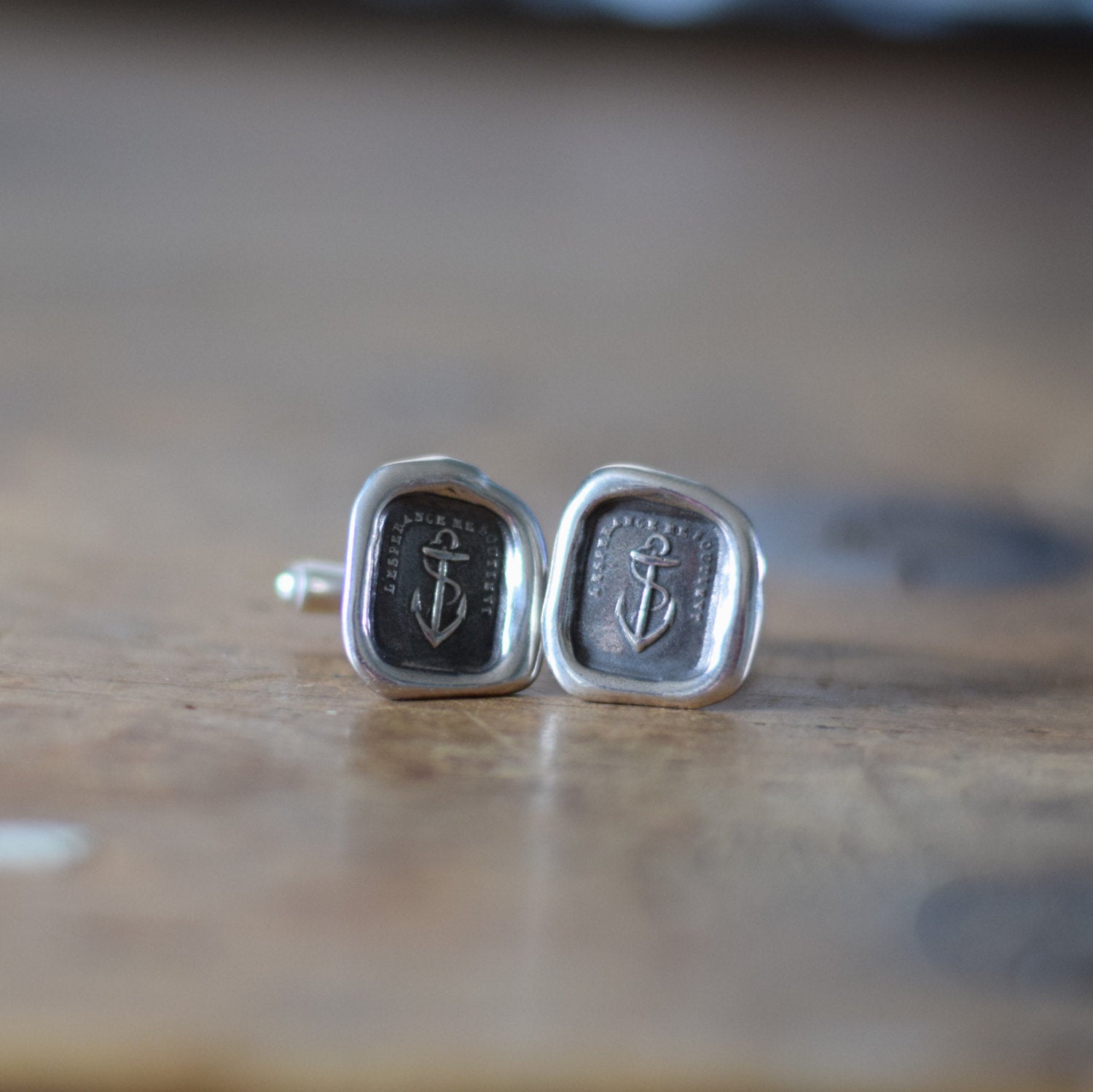 Anchor Cufflinks - Hope Anchor Wax Seal Cufflinks