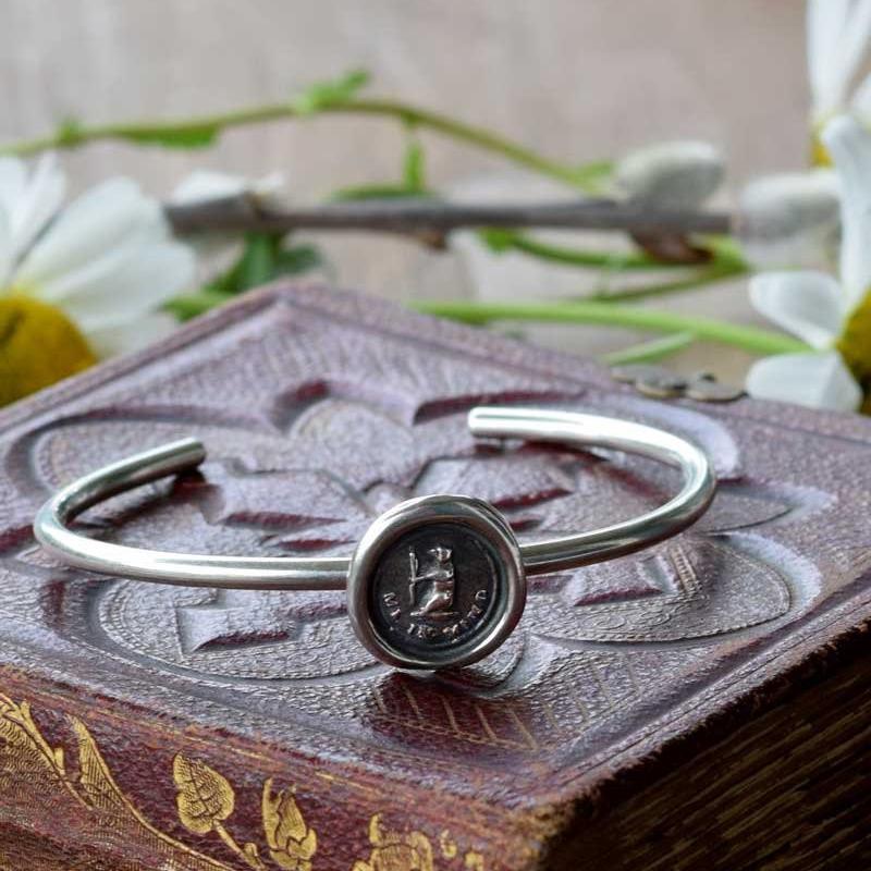 Silver Bear Bracelet- Silver bear jewelry featuring a tiny silver bear - Bear me in mind