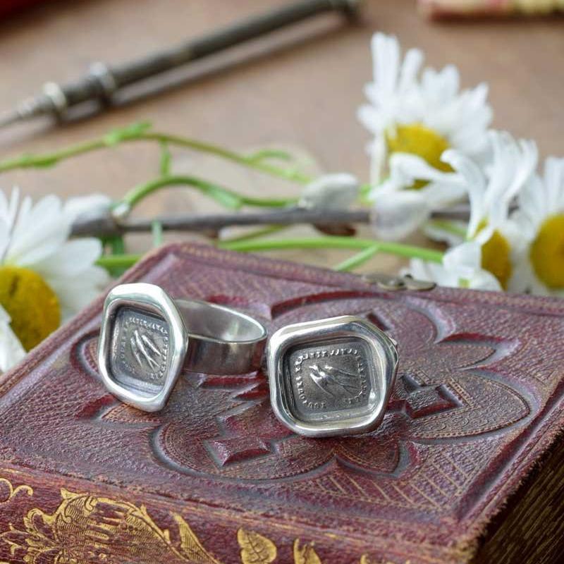 Swallow Wax Seal Ring - Always Wandering, Never Unfaithful