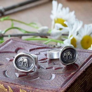 Elephant Wax Seal Ring - Good Luck and Strength