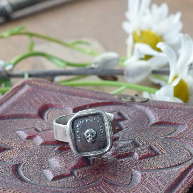 Skull Ring Memento Mori - So as you are so once was I