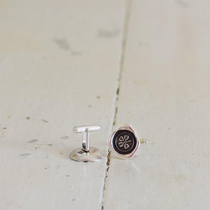 Four Leaf Clover Wax Seal Cuff-links