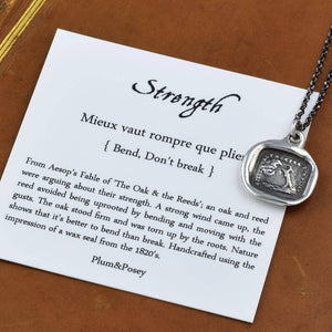 Strength Oak Tree Necklace in Bronze