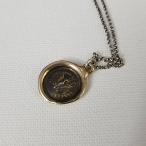 Eagle -  Deeds not words in bronze