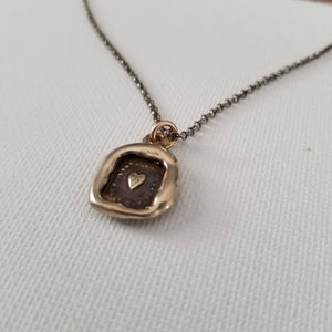 Heart - My Happiness depends on you in bronze