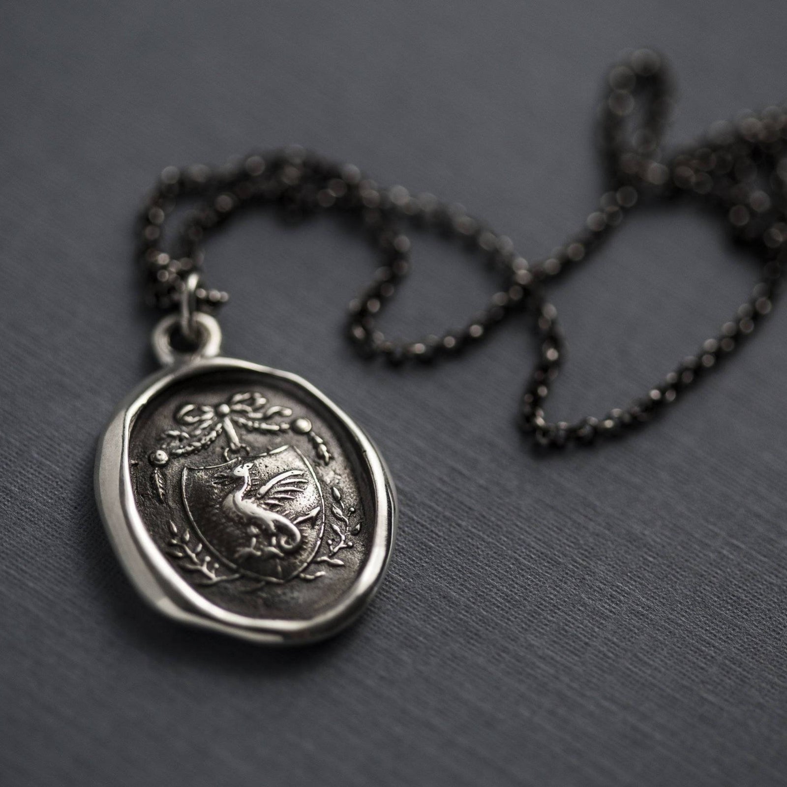 Guardianship and Protection - Dragons Crest Wax Seal Necklace - Wax seal Jewelry