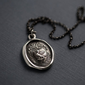 Guardianship and Protection - Dragons Crest Wax Seal Necklace - Wax seal Jewelry