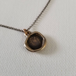 Heart - My heart is with thee in bronze