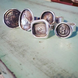 Compass Rose Wax Seal Ring