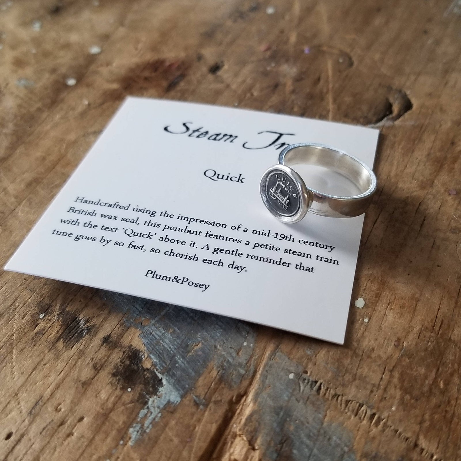 Quick! Wax Seal Ring, Train - Whimsy Ring