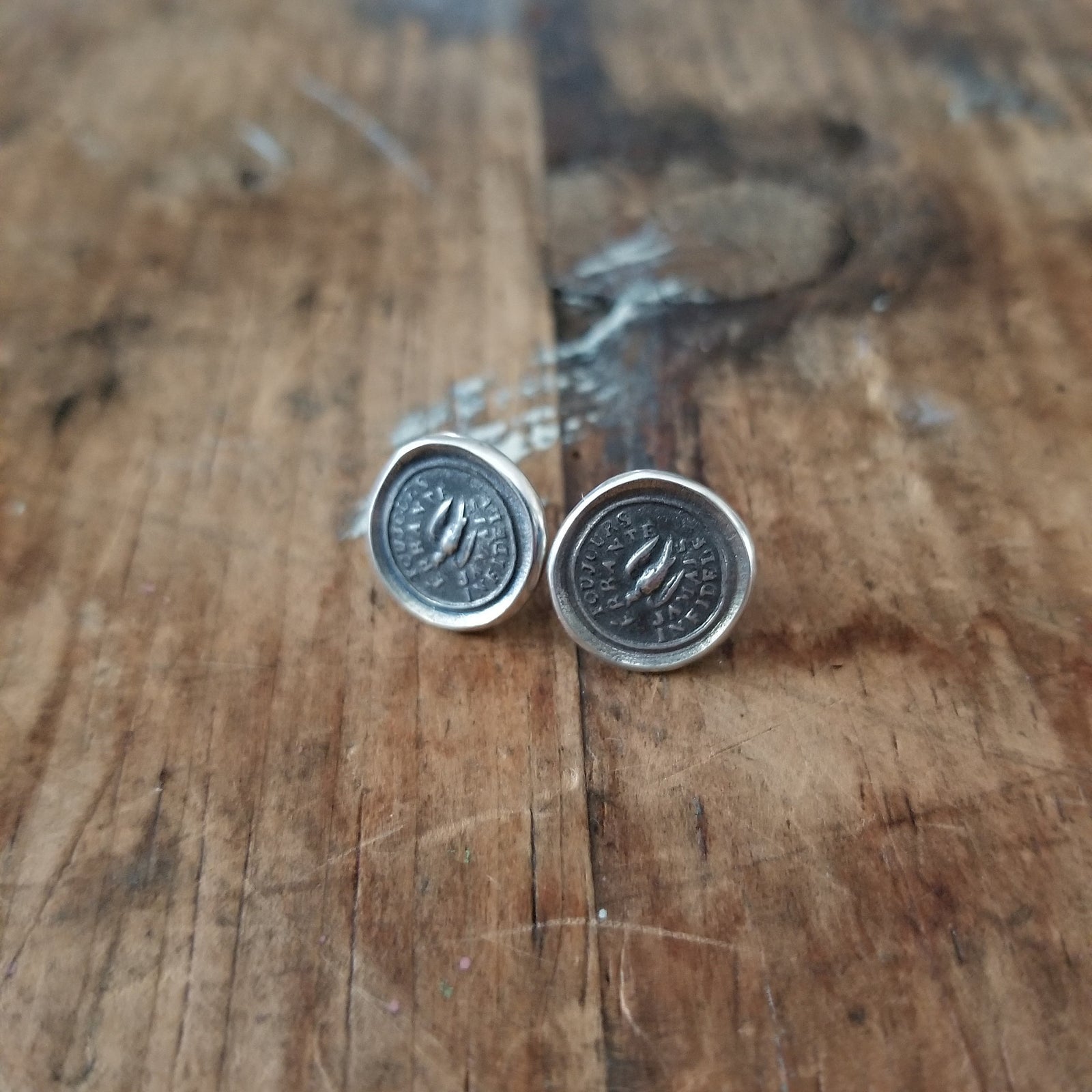Swallow Wax Seal Earrings - Always Wandering Love and Loyalty