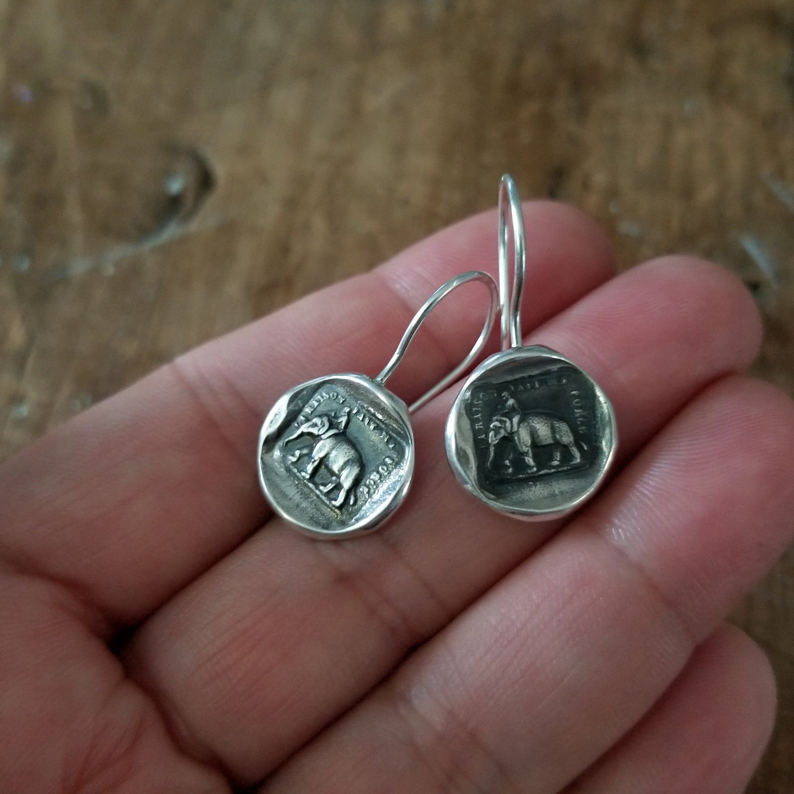 Elephant Strength hook earrings