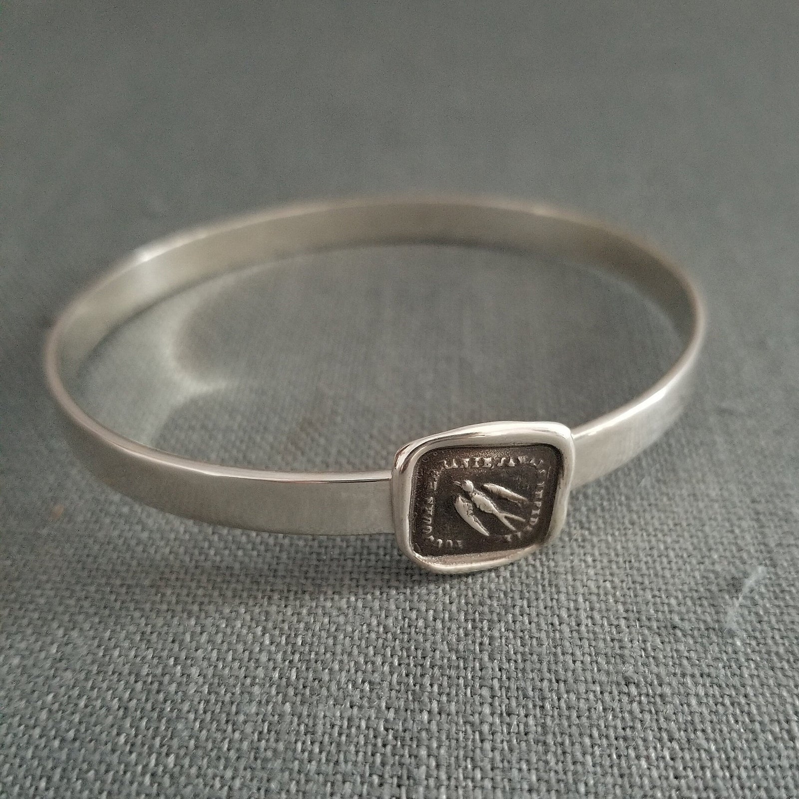 Swallow Wax Seal Bangle - Always wandering, never unfaithful