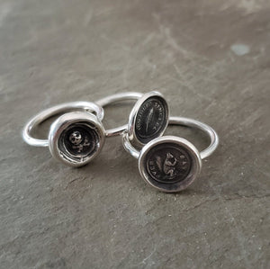 Anchor 'Hope Sustains Me' - Skinny Whimsy Ring
