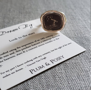 Dream Big - Look to the stars - Wax seal ring