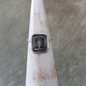 Leaning Tree - Skinny Stacking Ring