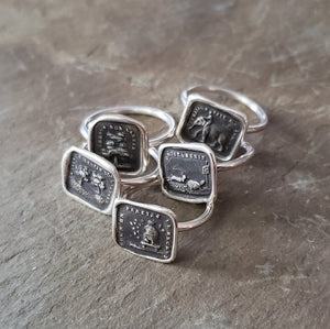 Tortoise and Hare - Skinny Stacking Ring