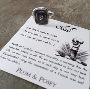 Skull - Skinny Stacking Ring