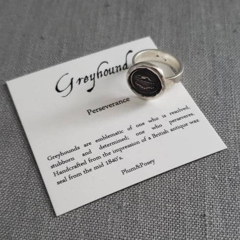 Greyhound - Perseverance - Wax seal ring