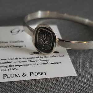 Grow Don't Change Bangle Bracelet - Wax Seal Bangle