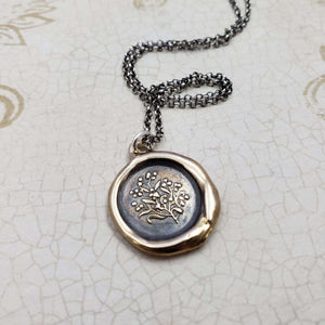 Forget Me Not Necklace in Bronze