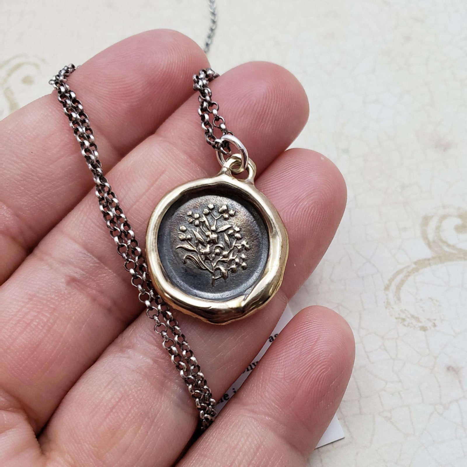 Forget Me Not Necklace in Bronze