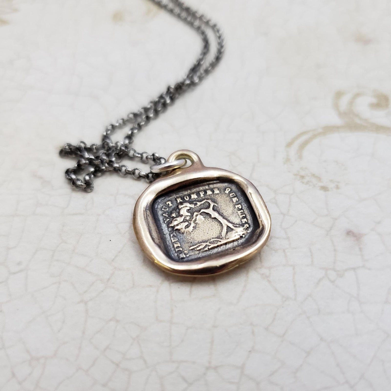 Strength Oak Tree Necklace in Bronze