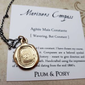 Mariners Compass in Gold Vermeil
