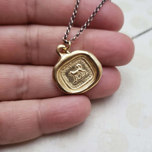 Dog - True Friend Necklace in Gold Vermeil