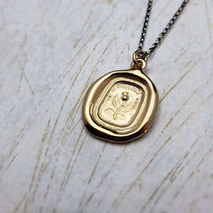 Thistle - Do Not Forget Me in Gold Vermeil